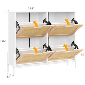 Armoire à Chaussures en Rotin – Organisation et Style Naturel