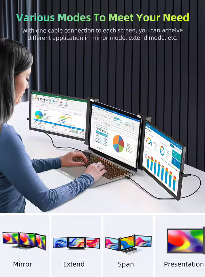 Moniteur Portable - Deux écrans supplémentaires