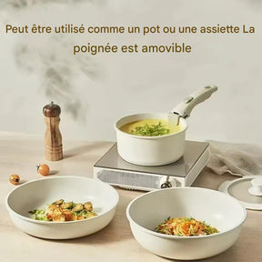 Kit de Casseroles Premium 15P – Granit Intelligent 3 en 1